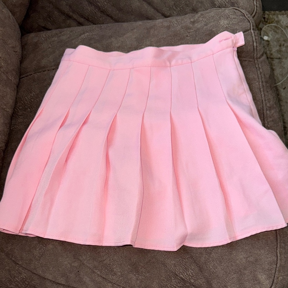Pink Pleated Women's Skirt